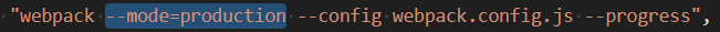 Webpack production command