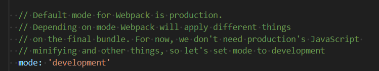 Webpack default config