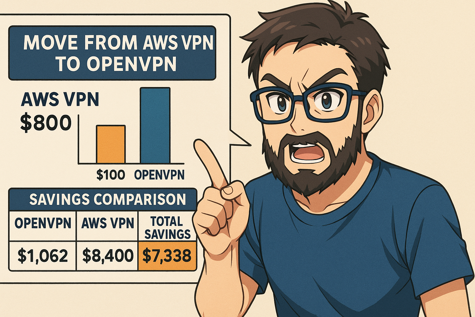 Saving $7,338 yearly by implementing OpenVPN